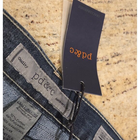 New! pd&c Jeans Men's 33x30 Blue Dark Wash Slim Straight Leg Jeans Arthur - Picture 8 of 14